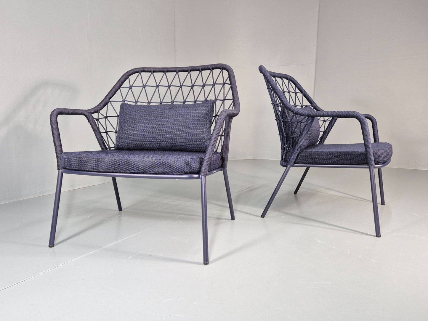 2 Pedrali Panarea 3679 Chairs Modern Design Blue Italian EB11426 MNOR2