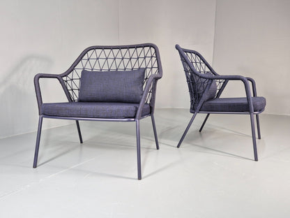 2 Pedrali Panarea 3679 Chairs Modern Design Blue Italian EB11426 MNOR2