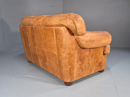 Leather Two Seat Cottage Settee Vintage Danish Quality 1990s  EB10637 M2SS11