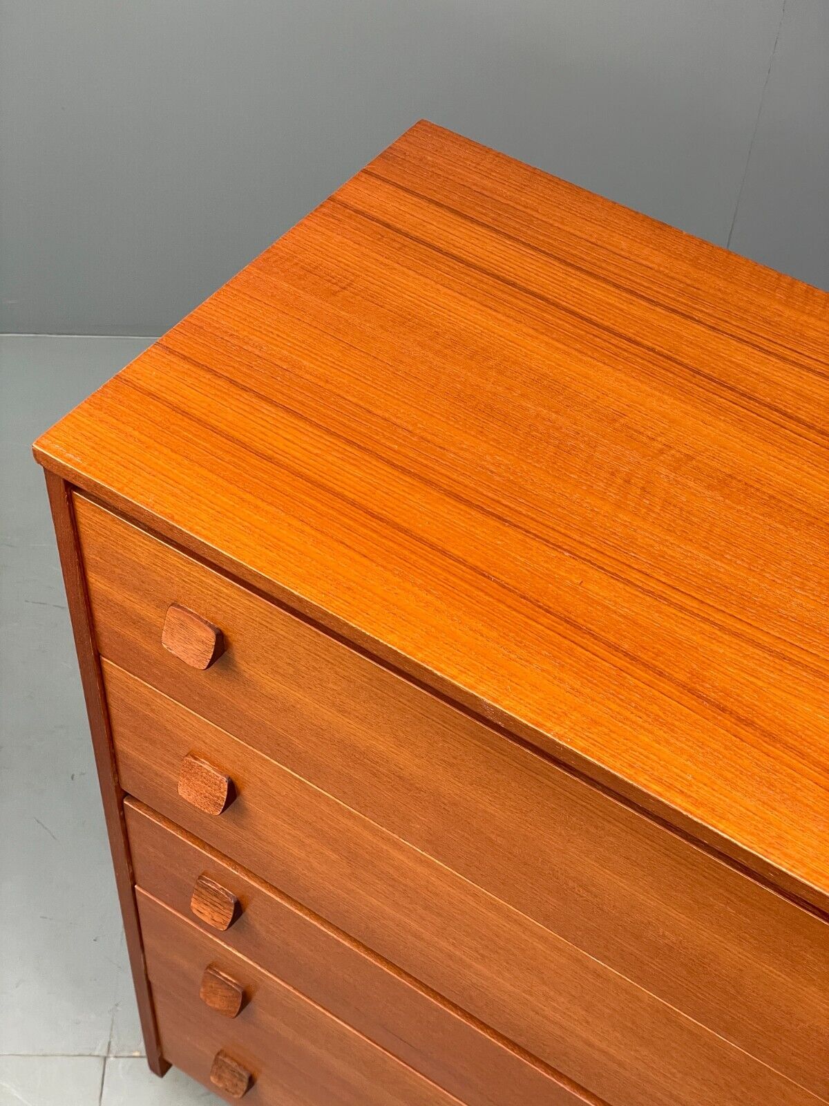 Vintage Teak Chest Of Drawers By Symbol Retro Handles EB9120 MWOO - UKDK FURNITURE