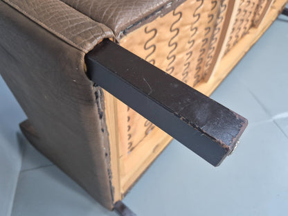 1970s Three Seater Danish Settee Vintage Mogensen Style Leather MCM EB10634 M3SS9