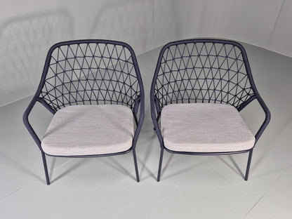 2 Pedrali Panarea 3679 Chairs Blue and Grey Modern Design EB11429 MNOR3