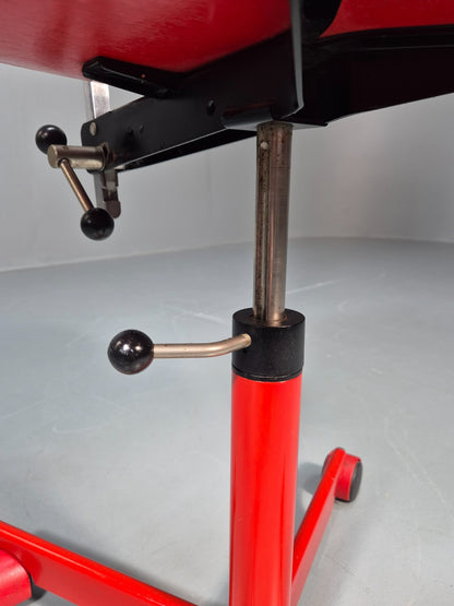 1960s Kevi Task Desk Chair Jorgen Rasmussen MCM Danish Retro Red EB10814 MSWI5