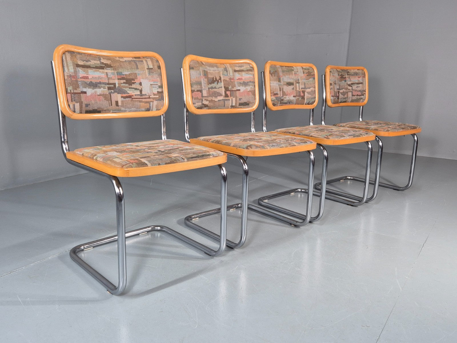 4 Cesca Dining Chairs Marcel Breuer Bauhaus Classic 1980s Retro EB11252 VDIN0