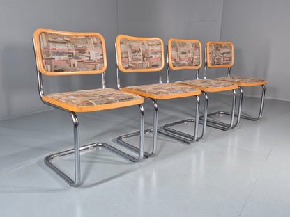 4 Cesca Dining Chairs Marcel Breuer Bauhaus Classic 1980s Retro EB11252 VDIN0