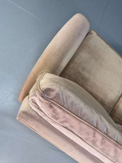 1970s Gold Velour Luxury Three Seater Settee tassels Retro   EB10632 V3SS20