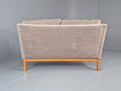 Vintage Mid Century 2 Seat Sofa New upholstery Oak base 1970s Retro EB11822 M2SS15