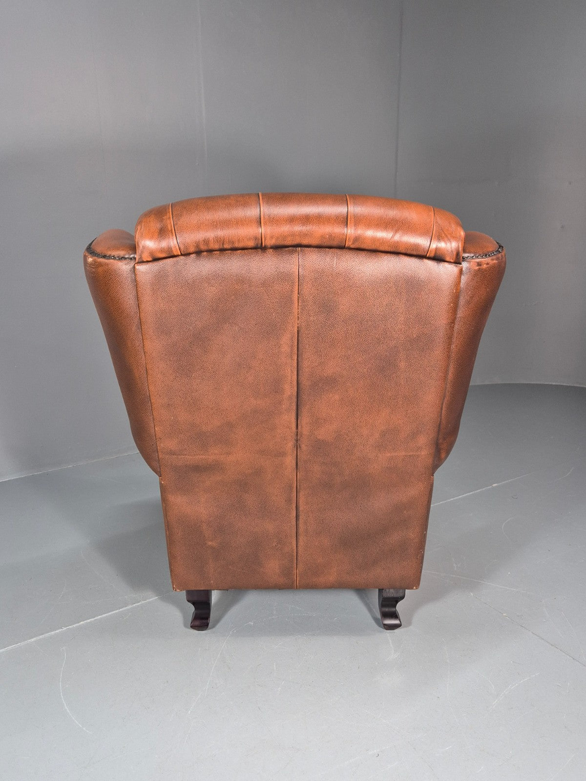 Vintage Leather Wing Back Club Chair  Denmark Chesterfield Style  EB10732 VLEA15