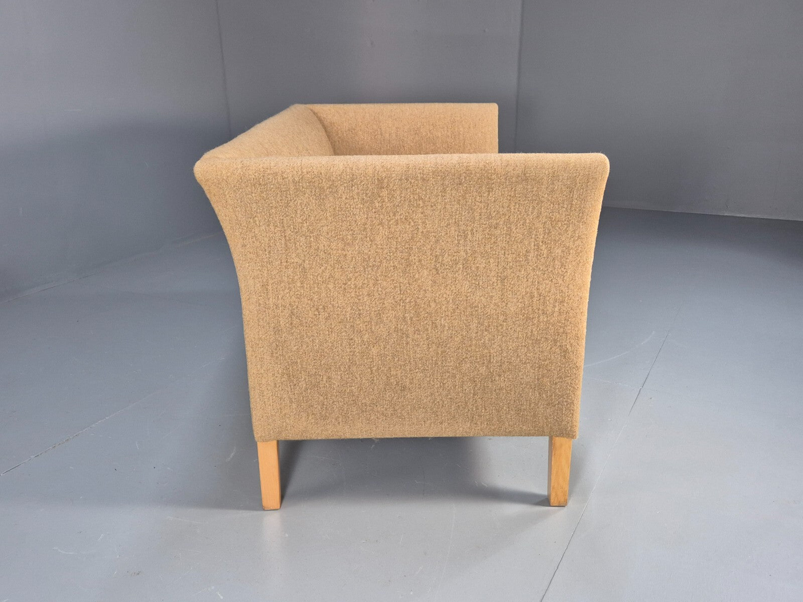 Vintage Danish 2 Seat Sofa Mid Century Beige Wool 1970s Retro EB9641 M2SS - UKDK FURNITURE