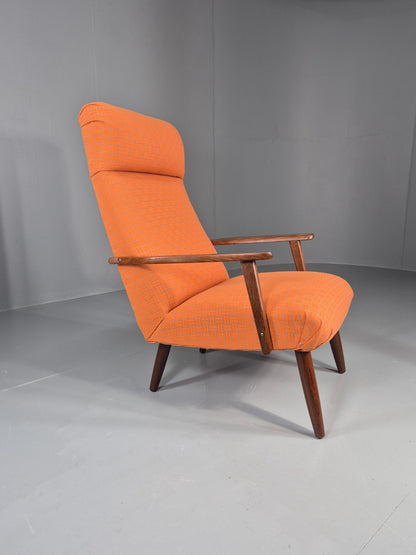 Vintage Danish Lounge Chair Teak Frame Mid Century New Upholstery EB8210 MNOR9