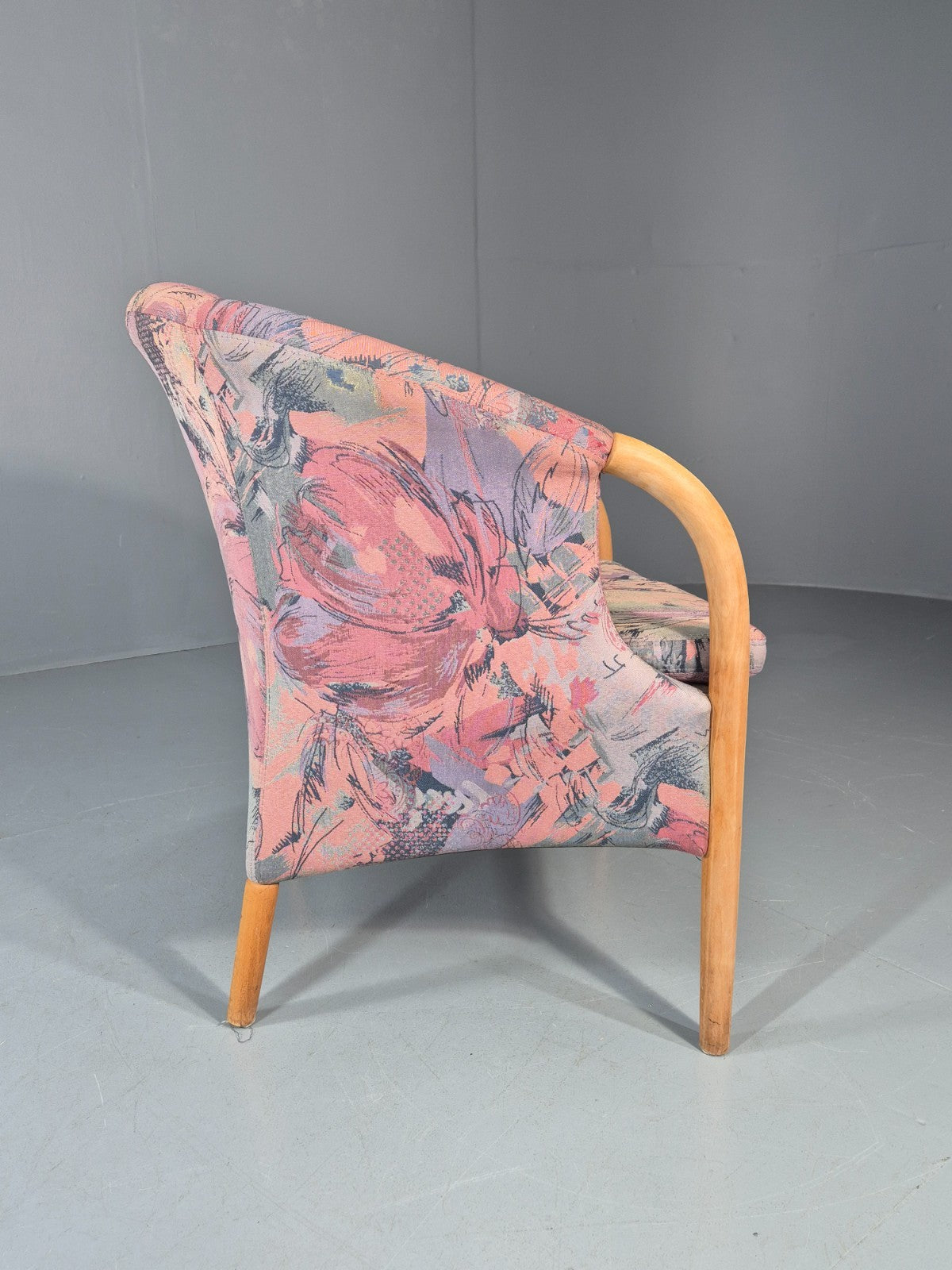 Vintage Tub Chair Stouby Multicoloured Danish Retro 1980s EB11347 MNOR6