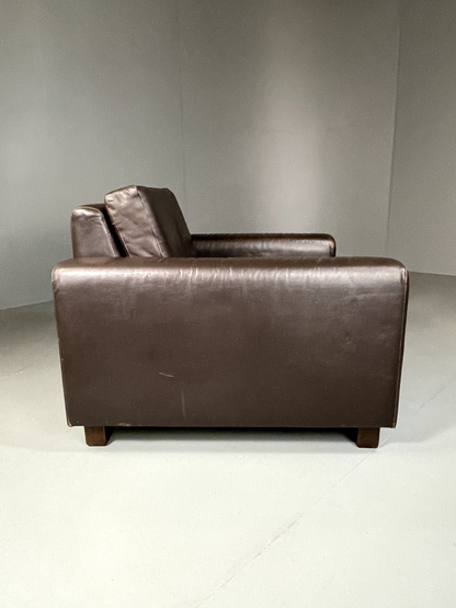 Danish Leather Lounge Chair Vintage 1970s Retro MCM EB5406 MNOR7