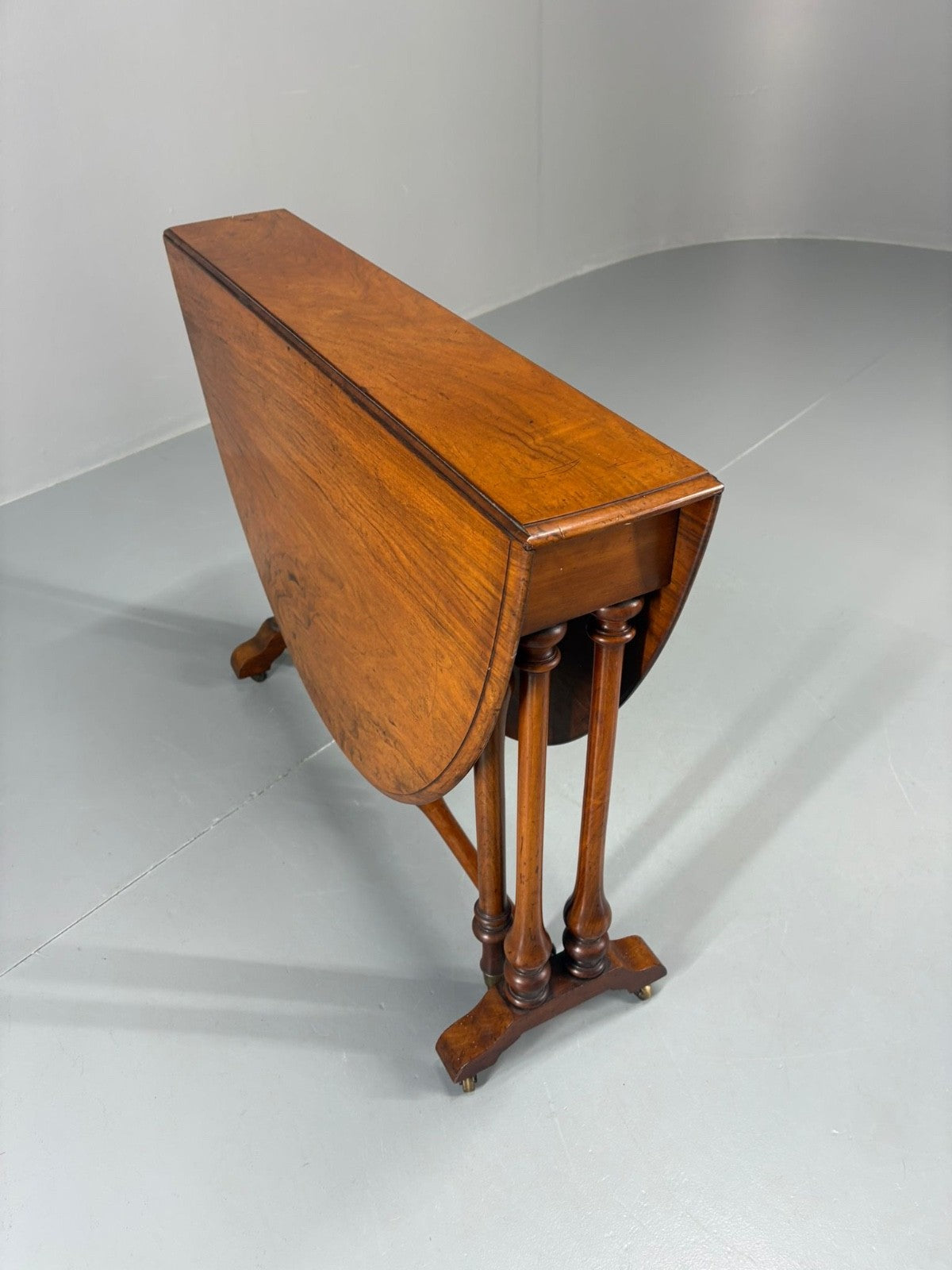 Edwardian Walnut Oval Sutherland Drop Flap Table EB10993 VWOO0