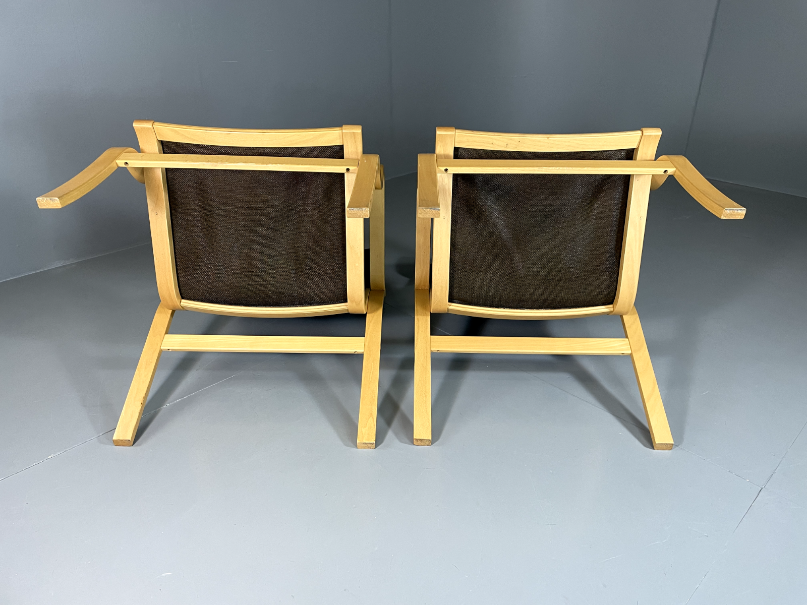 2 Vintage Danish Leather and Bentwood Chairs Ostergaard Retro MCM EB5762 MBEN - UKDK FURNITURE
