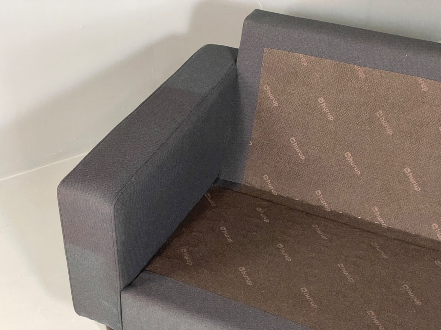 Modern Danish Sofa by Hurup Slate Grey Fabric Beech 1980s Style EB6120 M3SS14