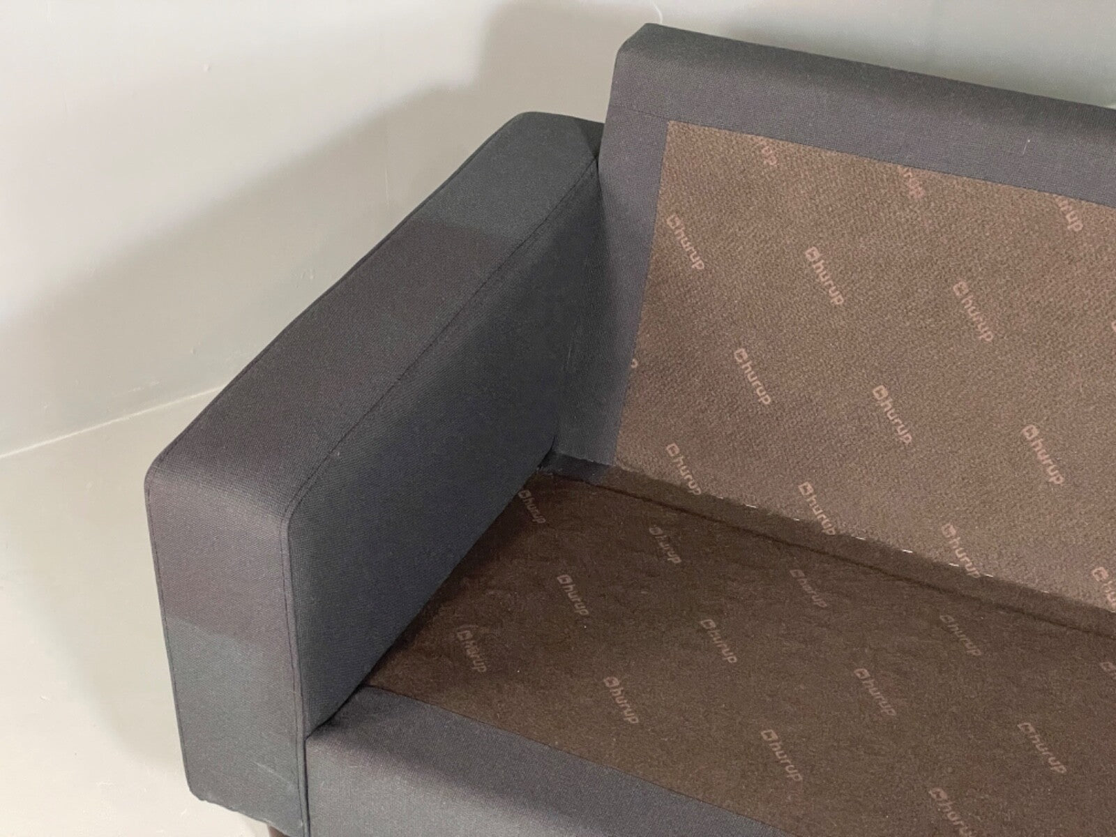 Modern Danish Sofa by Hurup Slate Grey Fabric Beech 1980s Style EB6120 M3SS14