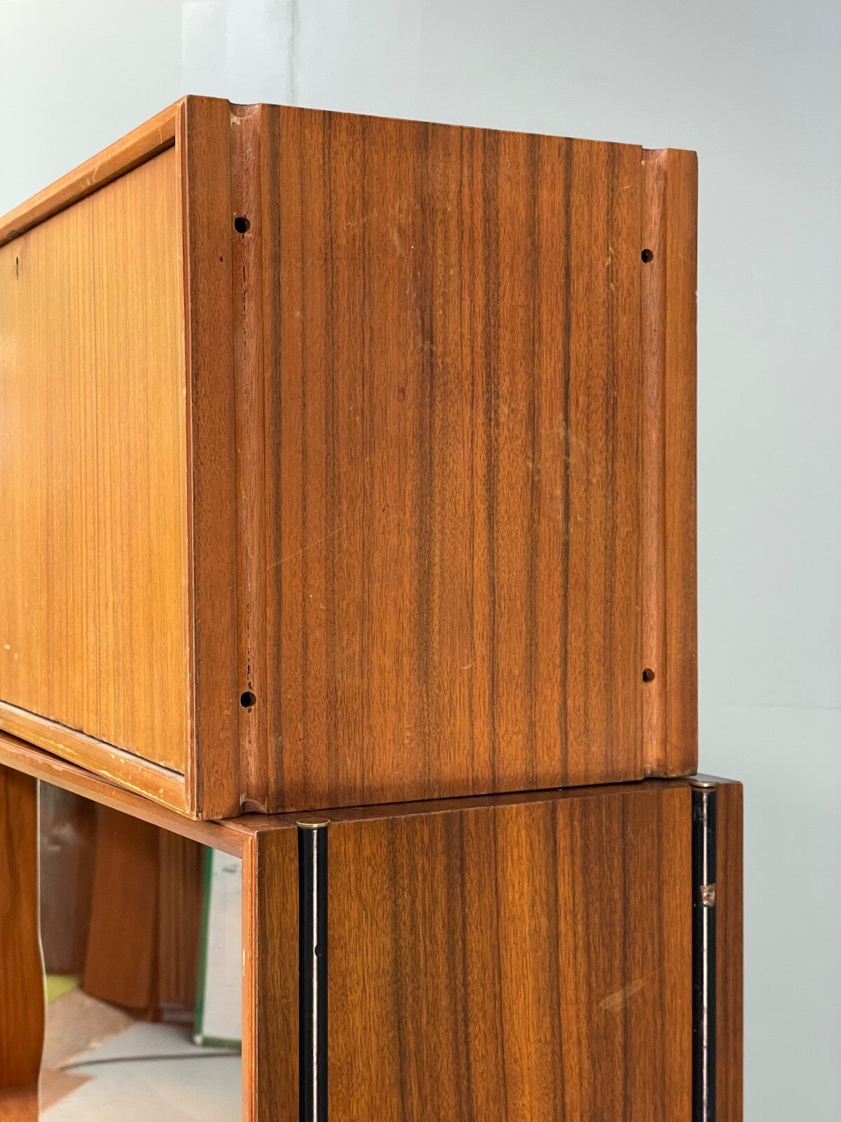 Mid Century Modular Wall Unit By Vanson Walnut 1950s Vintage EB9734 MWOO - UKDK FURNITURE