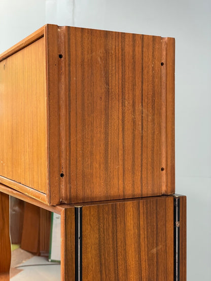 Mid Century Modular Wall Unit By Vanson Walnut 1950s Vintage EB9734 MWOO - UKDK FURNITURE