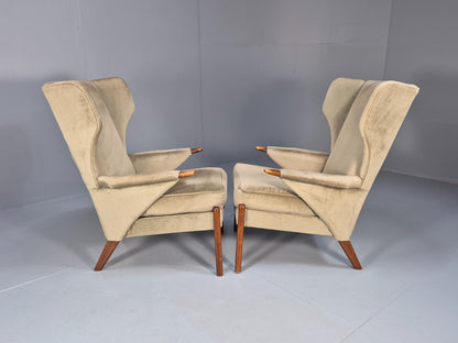 2 Parker Knoll Vintage Lounge Chairs PK900/6 Green 1970s Retro EB9786 MNOR - UKDK FURNITURE