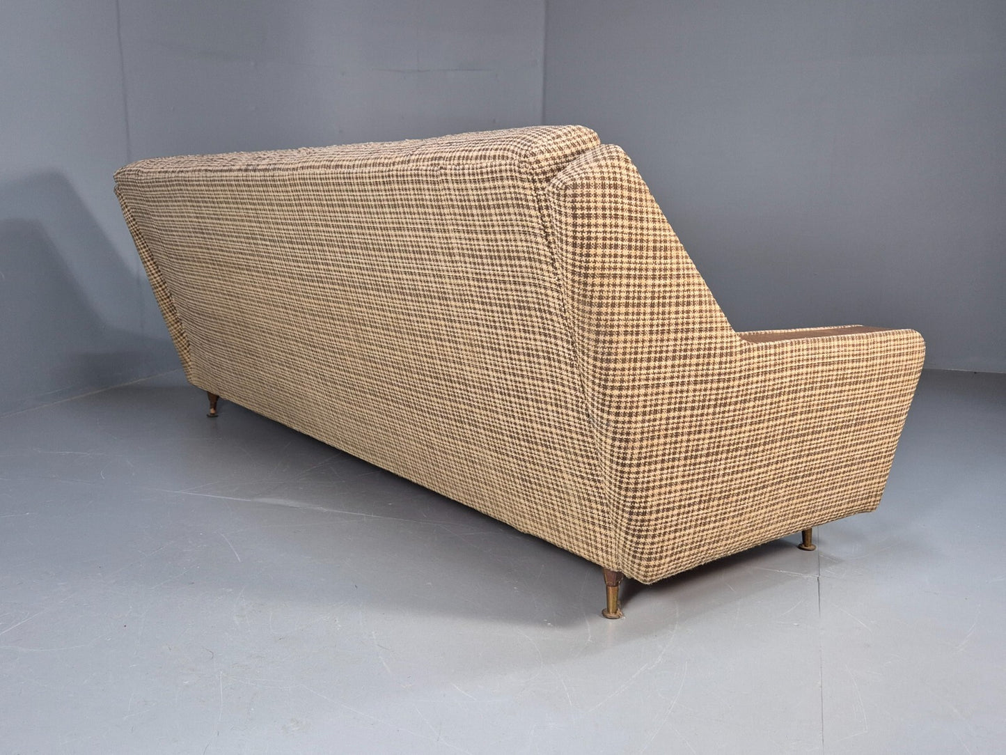 Vintage Mid Century Sofa Bed Teak Details to Arm 1960s Retro MCM EB9404 M4SS - UKDK FURNITURE