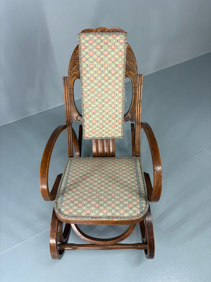 Antique Art Deco Rocking Chair 1920s Thonet Style EB10991 VWOO6