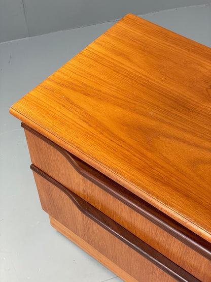 Vintage Teak Media Unit 1970s Retro Drawer EB10010 MWOO - UKDK FURNITURE