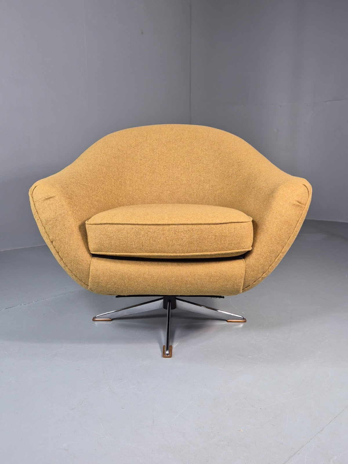 Retro Bucket Chair 1960 Sweden New Upholstery Mid Century Vintage EB11262 MSWI1