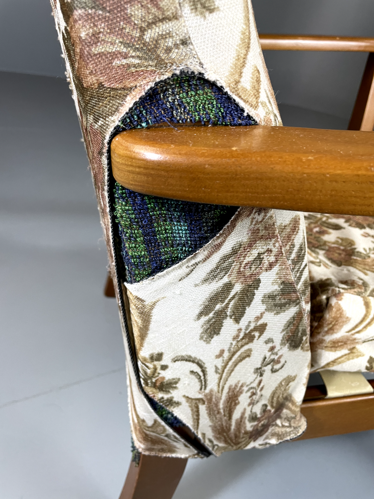 Vintage Mid Century Chair Beech Frame 1960s Retro EB5712 MNOR17