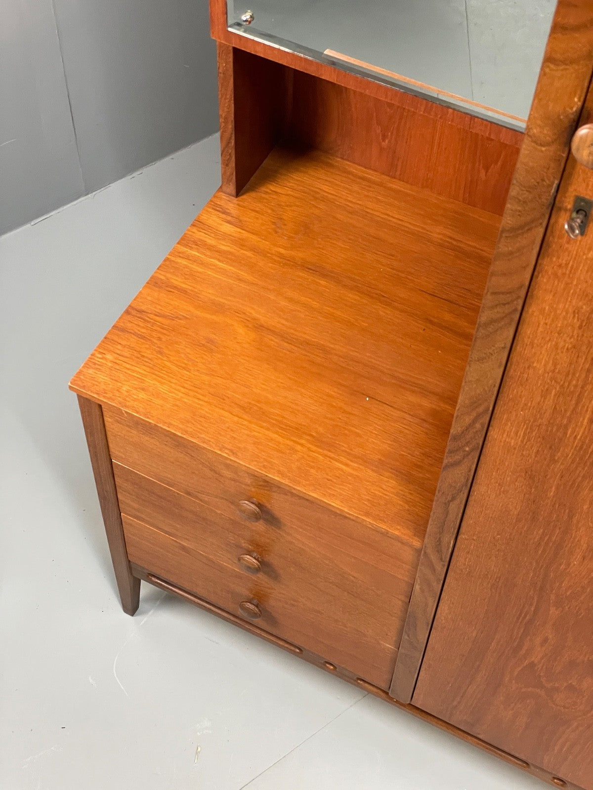 Vintage Teak Storage Unit Drawers Wardrobe Shelving 1960s Nathan EB11040 MWOO7