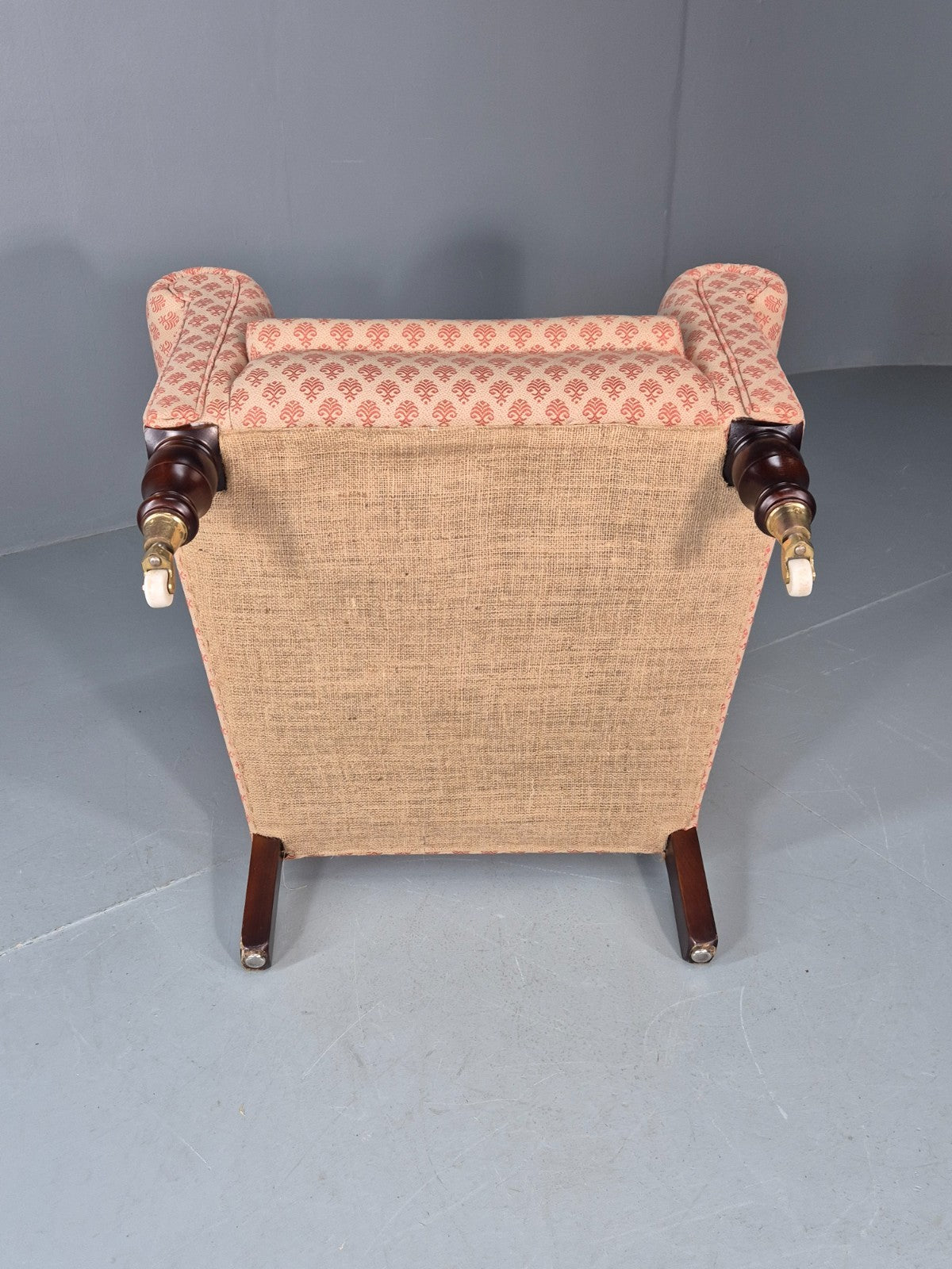 Antique Lounge Chair Edwardian Howard and Sons Style Rolled Back EB11218 VCLO7