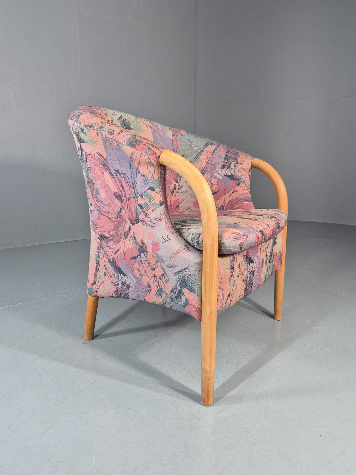 Vintage Tub Chair Stouby Multicoloured Danish Retro 1980s EB11347 MNOR5