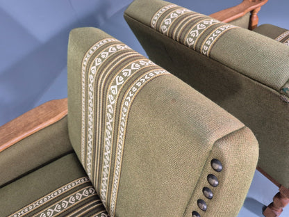 2 Kjaernulf Lounge Chairs Retro 1970s Green Light Oak Retro EB10750 VCLO12