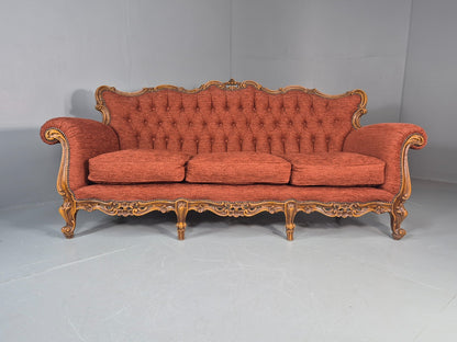 Vintage French Rococo Style Sofa 1970s Reproduction Quality  EB11661 V3SS5