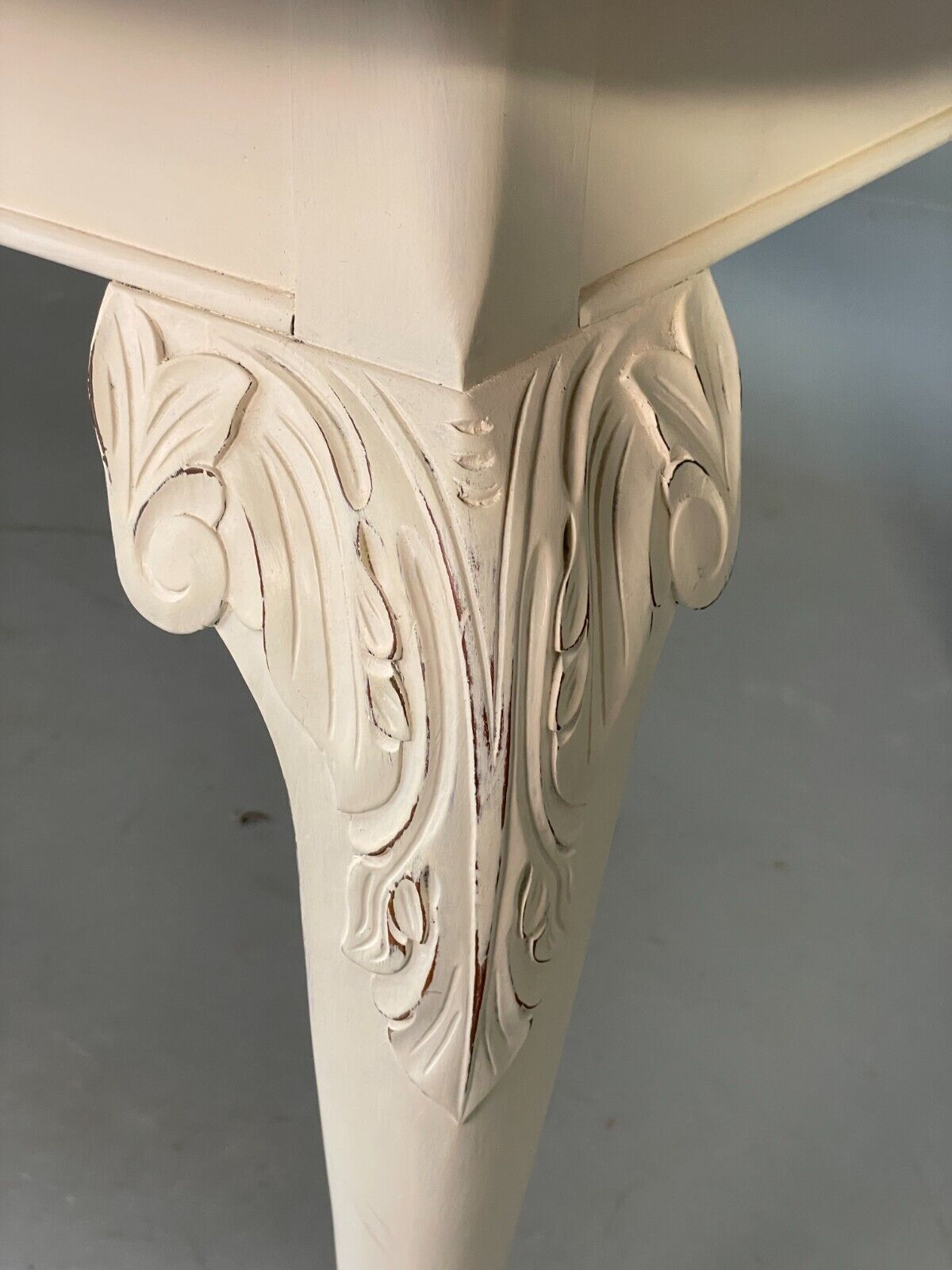 Antique Extending Dining Table Off White Painted Mahogany French EB9127 VWOO - UKDK FURNITURE