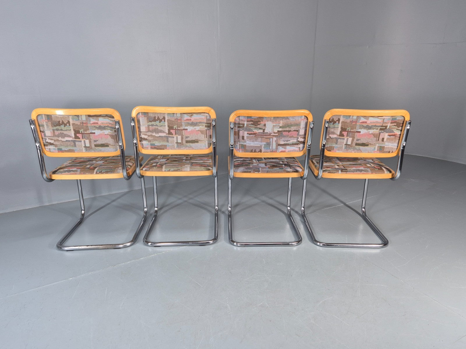 4 Cesca Dining Chairs Marcel Breuer Bauhaus Classic 1980s Retro EB11210 VDIN9