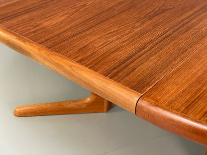 Teak Extending Round Dining Table Vintage Danish Skovby Retro 1970s EB9754 MWOO - UKDK FURNITURE
