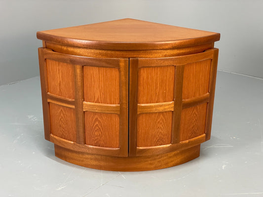Vintage Nathan Corner Cabinet Teak Squares Design Retro 1970s EB11802 MWOO0