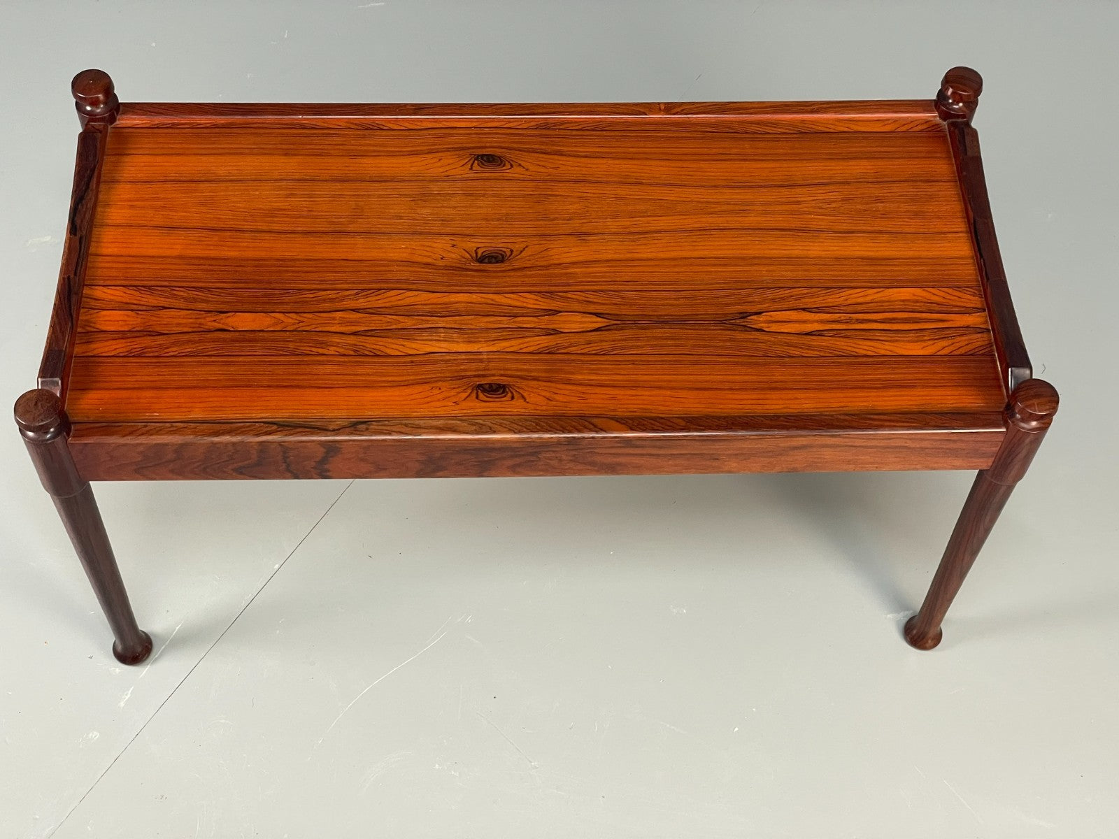 Vintage Danish Side Table - 1960s Mid Century Dark Wood EB10834 MWOO3