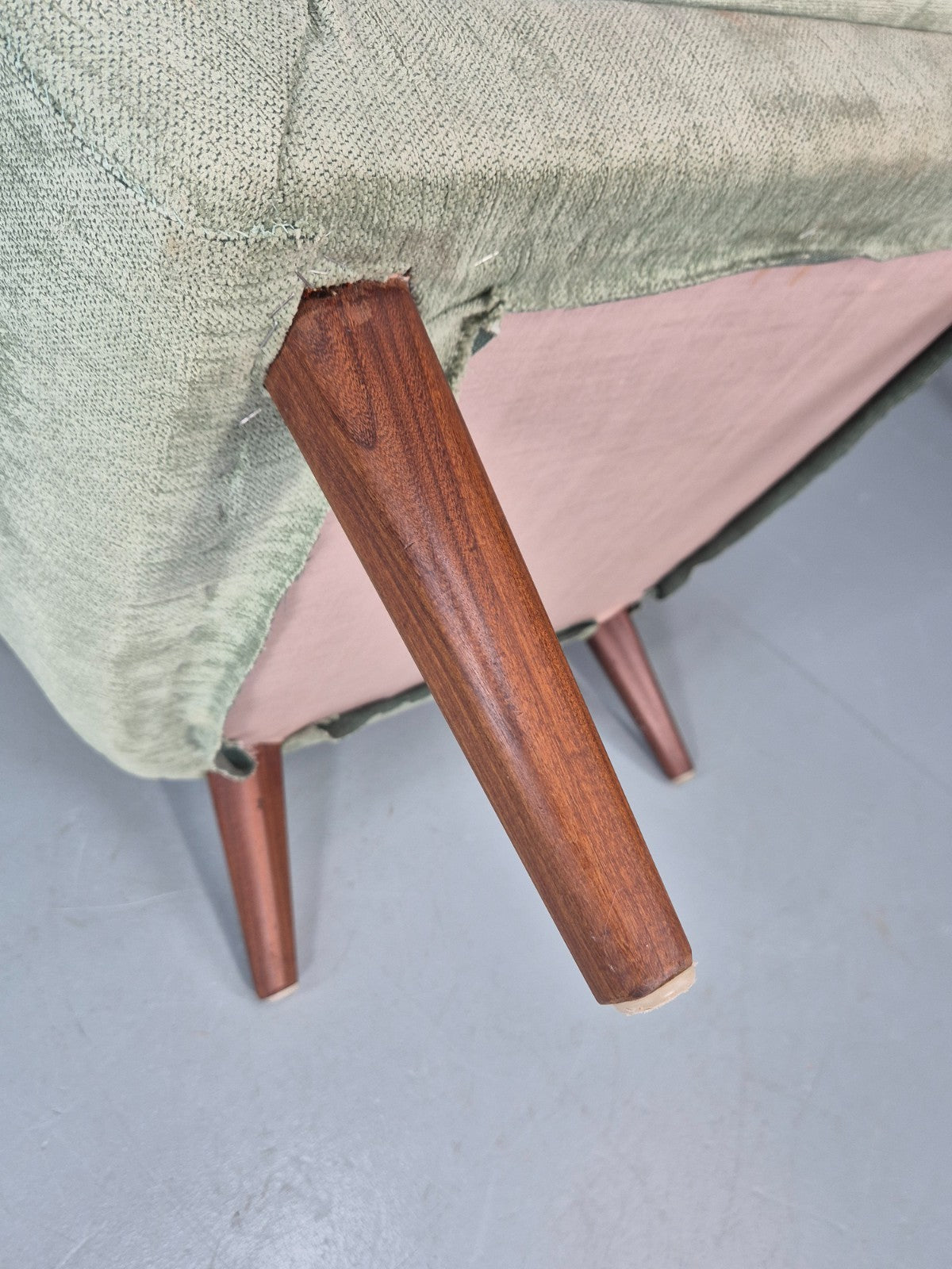 Mid Century Scandinavian Lounge Chair 1960s Retro Green  EB11090 MNOR7