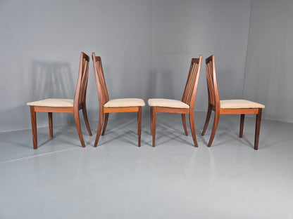 4 Vintage G Plan Ffresco Dining Chars Teak Cream Seats 1970s Retro EB11591 MDIN7