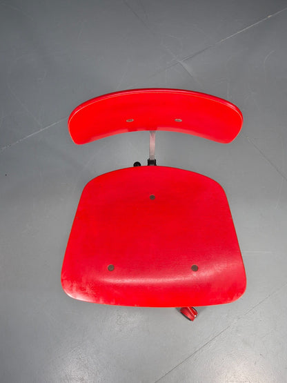 1960s Kevi Task Desk Chair Jorgen Rasmussen MCM Danish Retro Red EB10814 MSWI13