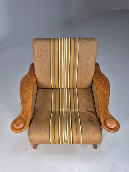 Vintage Kjaernulf Style Lounge Chair Oak and Green 1970s Retro EB9547 MNOR - UKDK FURNITURE