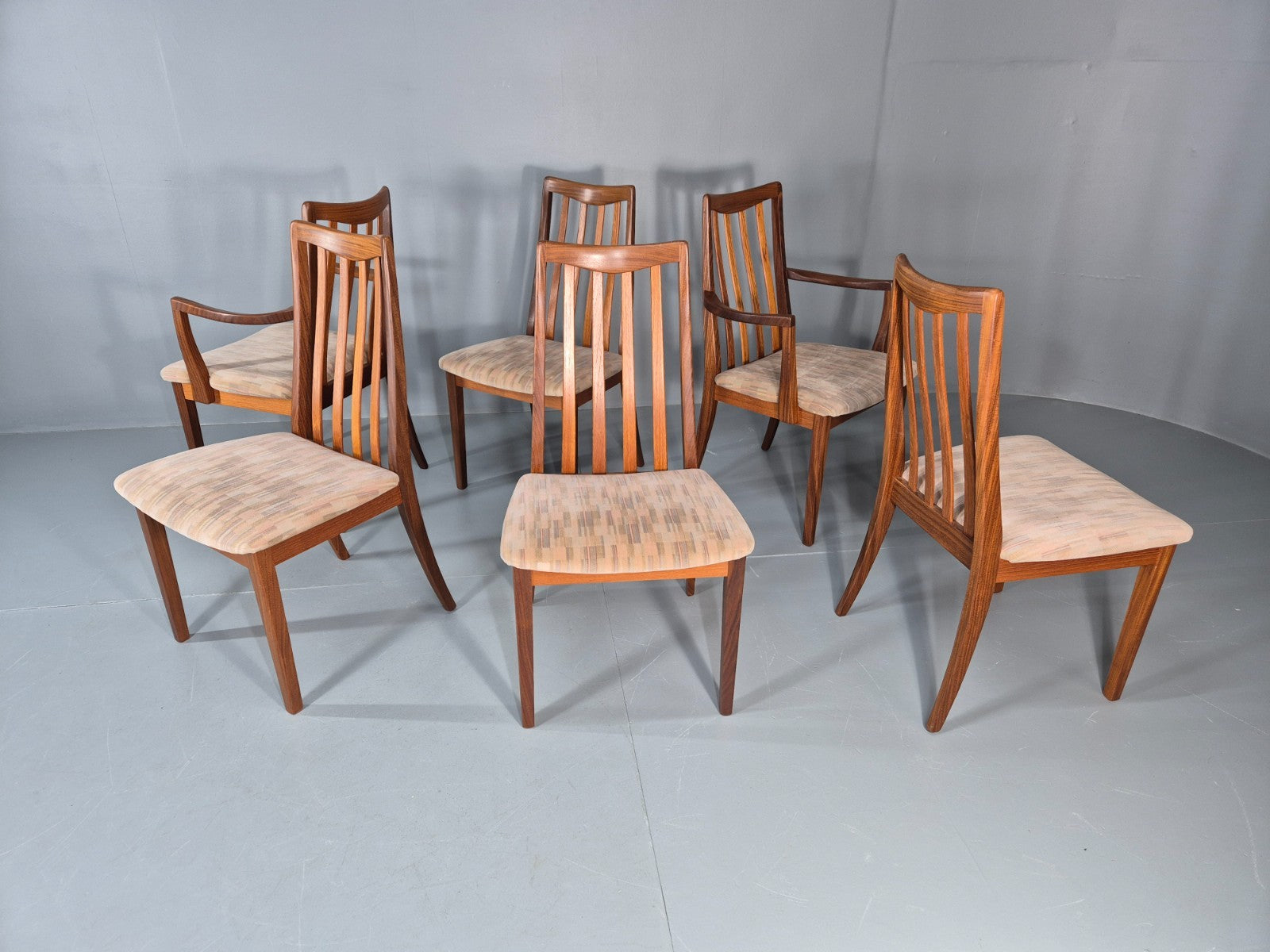 6 G Plan Dining Chairs High Back Fresco Range Red Badge 1980s Retro EB11251 VDIN11