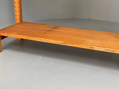 Pine Open Shelving Unit Adjustable Retro Scandi Solid EB11783 MWOO19