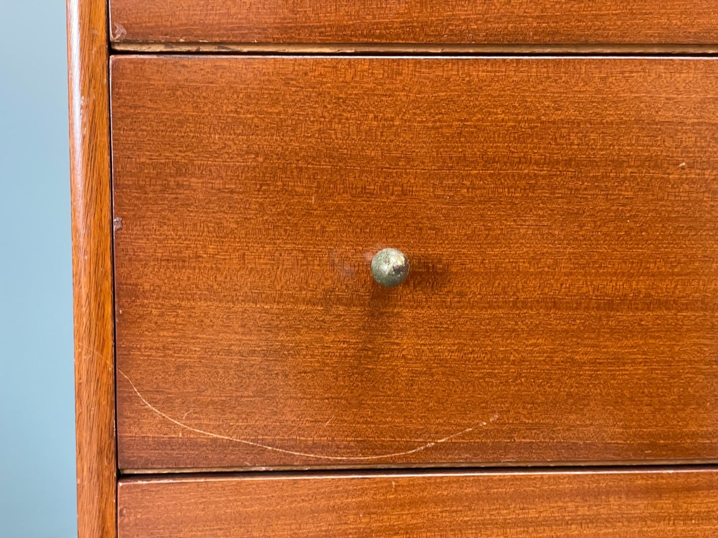 Vintage Austinsuite Chest Of Drawers Walnut Brass Handles 1960s EB10677 MWOO10