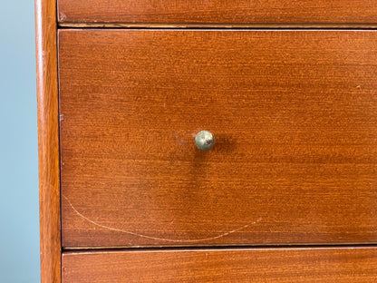 Vintage Austinsuite Chest Of Drawers Walnut Brass Handles 1960s EB10677 MWOO10