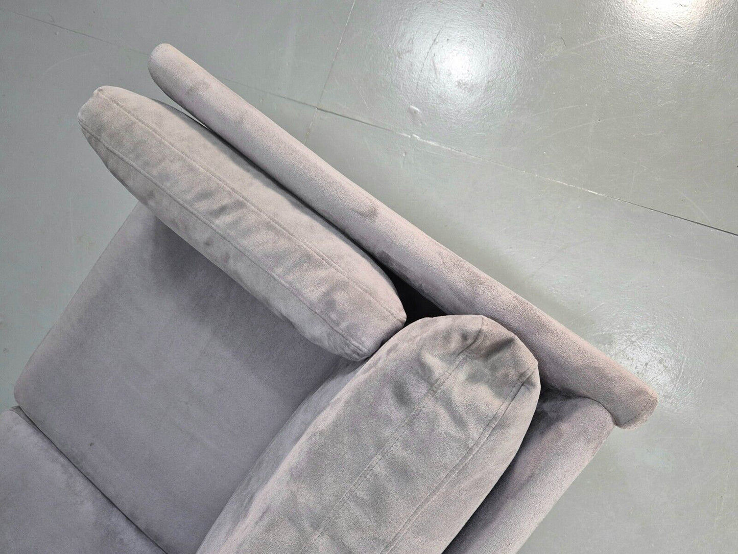 Vintage Danish 2 Seat Sofa Lilac Faux Suede 1980s Retro MCM EB3236 M2SS - UKDK FURNITURE