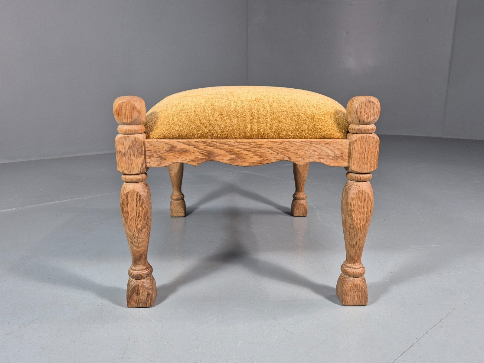 Henning Kjearnulf Style Footstool 1970s Retro Danish Oak EB10983 MFOO3