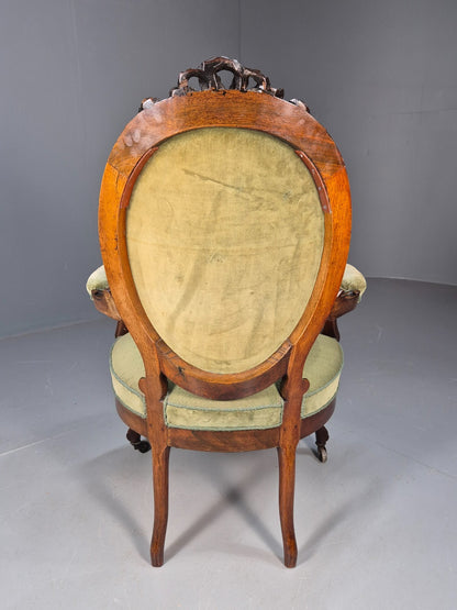 Vintage Danish Fauteuil Rococo French Style 1900s Revival Antique EB9601 VCAR - UKDK FURNITURE