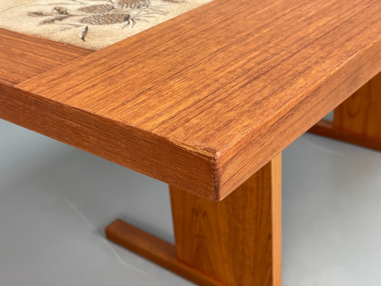 Vintage Teak Dining Table Tile Topped Danish Drop Leaf 1980s EB11563 MWOO9